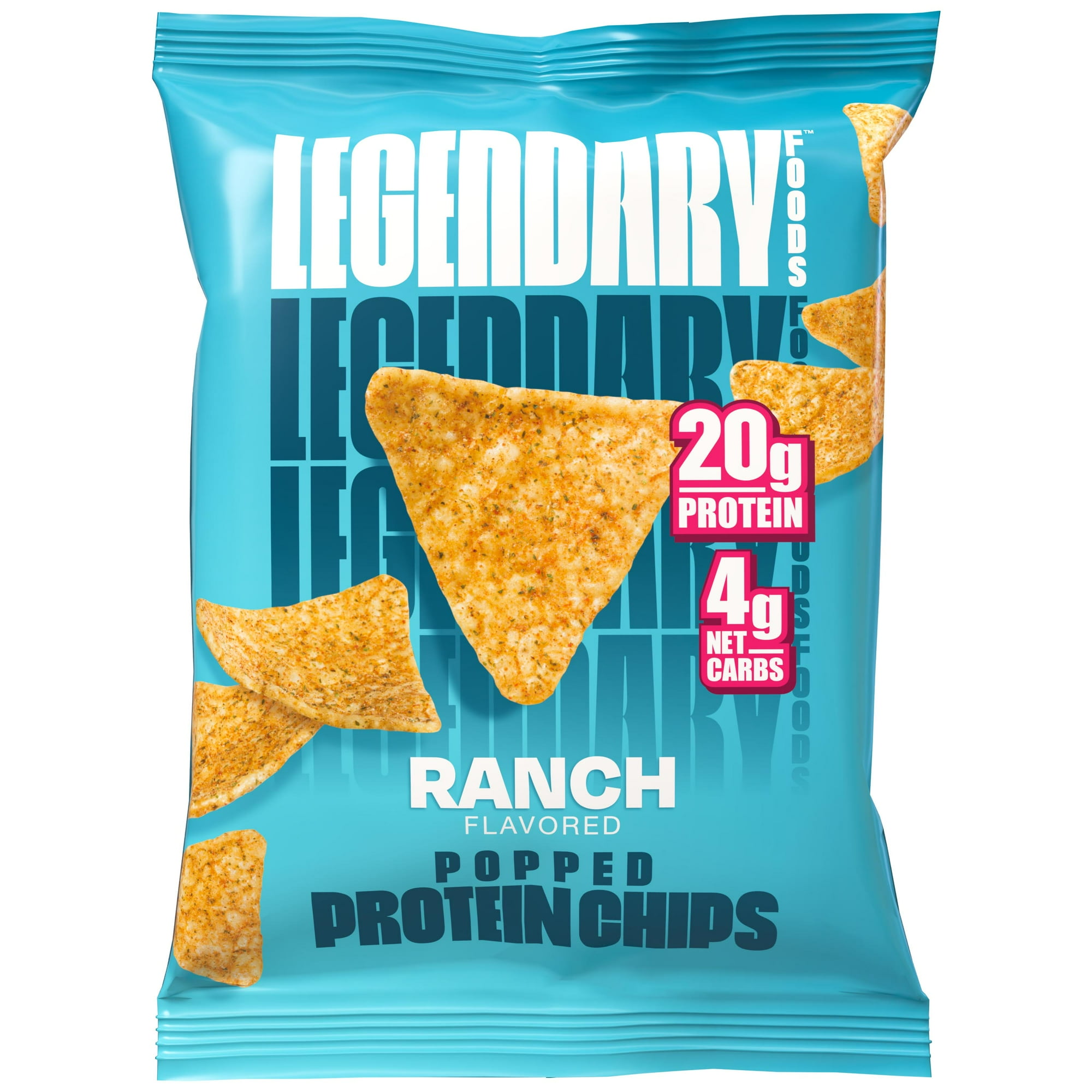 Legendary Foods Popped Protein Chips - Ranch 1 Count | Protein Snack | Gluten-Free| Keto Friendly