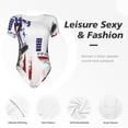 thumbnail image 4 of Balery Patriotic Skull Art Body de cuello redondo de manga corta para mujer Tops de manga corta Tops básicos-Medium, 4 of 7