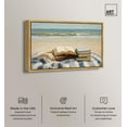 thumbnail image 2 of Beach Reading Canvas Coastal Art by Art Remedy, Gold Frame, 24 x 16, 2 of 7