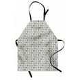 thumbnail image 1 of Umbrella Apron, Repetitive Rainy Weather Accessories Striped Background Illustration, Unisex Kitchen Bib with Adjustable Neck for Cooking Gardening, Adult Size, Pale Grey and Eggshell, by Ambesonne, 1 of 4