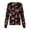 Navy #055, variant on Easter Scrub Jackets Women Bunny and Eggs Printed Long Sleeve Nurse Uniform Crew Neck Holiday Scrubs with Pocket Purple S