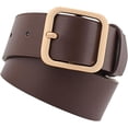 thumbnail image 2 of HUGFEGWE Ceinture en Cuir PU pour Femmes Réglable Lignes de Couture Fines Mode Décontractée Boucle à Ardillon pour Pantalon Robe CJB91-76343, 2 of 5