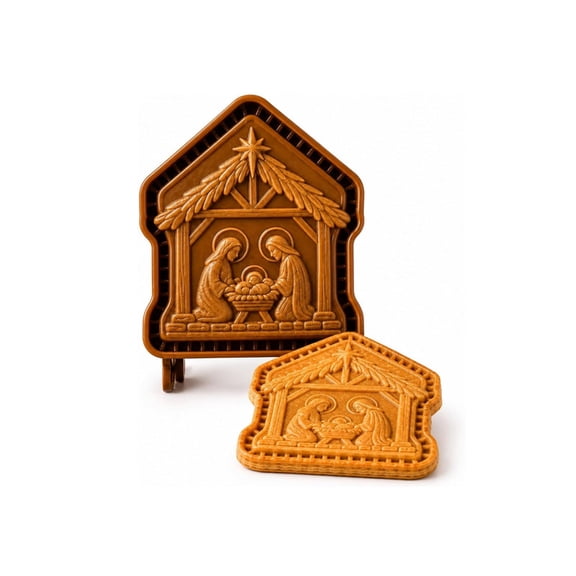 ALOEWXXR Faith and Nativity Christmas Mini Pie Mold Collection, Reusable Embossed Hand Pie Press Molds for Holiday DIY Fruit Desserts