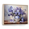 thumbnail image 2 of Designart "Still Life With Purple Pansies" Pansies Floater Framed Canvas Art Print, 2 of 5
