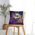 thumbnail image 5 of Yiaed Mushrooms and Skull Print Pillow Covers Super Soft Decorative Square Throw Pillow Covers Case Cushion Covers for Sofa Couch Bedroom Car Decor（No pillow core）-22"x22", 5 of 7