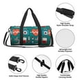 thumbnail image 6 of Xecao Medical Elements print Round Travel Duffel Bag is a foldable gym bag with an inner pocket, perfect for travel sports, 6 of 8