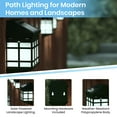 thumbnail image 3 of Emma + Oliver Set of 6 Black Solar Deck and Fence Lights, Decorative Outdoor Solar Powered Weatherproof Wall Mount Fence and Deck Lighting, 3 of 11