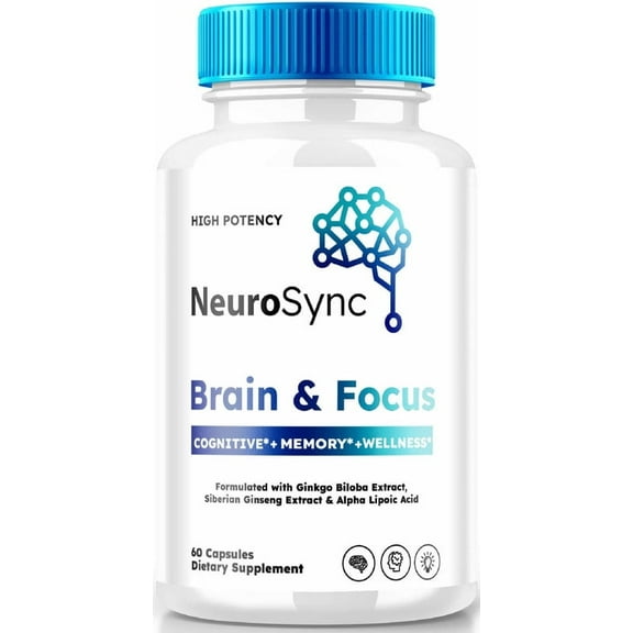 NeuroSync Brain and Focus Capsules, Neuro Sync Advanced Formula Dietary Supplement Pills for Memory and Cognitive Support, Reviews (60 Capsules)