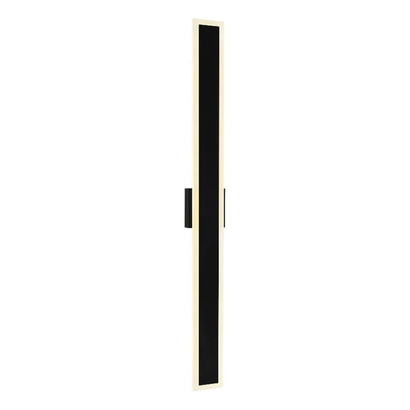 Pemberly Row Modern LED Integrated Black Metal Outdoor Wall Light