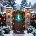 thumbnail image 5 of Stylized Metal Hanging Christmas Tree Wind Spinner - Geometric Pattern Design with Glowing Trunk & Roots for Garden Decor, 5 of 7