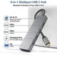 thumbnail image 2 of 6 In 1 Usb C Hub Multiport Adapters ,mac Dongle With 4k Hdmi, 100w Fast Charging, Usb-c And 3 Usb-a 5gbps Data Port, Usb 2.0, 2 of 5