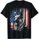 thumbnail image 1 of Playera de Mujer con Pastor Alemán y Bandera Americana - Regalo Ideal, 1 of 7