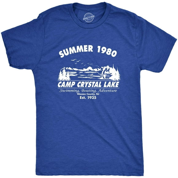 Mens Summer 1980 Men Funny T Shirt Graphic Camping Vintage Cool 80s Novelty Tees