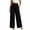 Black, variant on Lenpel Wide Leg Palazzo Pants for Women Cotton Linen High Waist Baggy Casual Trousers with Pockets Solid Color Lounge Clothes for Beach