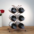 thumbnail image 2 of Estante de exhibición de vino con arte de hierro en forma de rama, 2 of 8