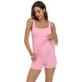 thumbnail image 6 of HDE Women Workout Dress Built in Shorts Sleeveless Athletic Sport Dress Pink w/Bra M, 6 of 6
