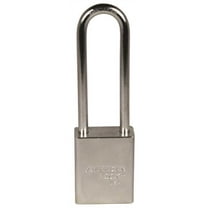 American Lock Keyed Padlock, 3/4 in,Rectangle,Silver A5102