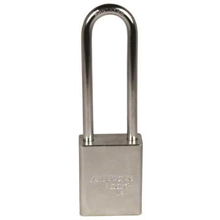 American Lock Keyed Padlock, 3/4 in,Rectangle,Silver A5102