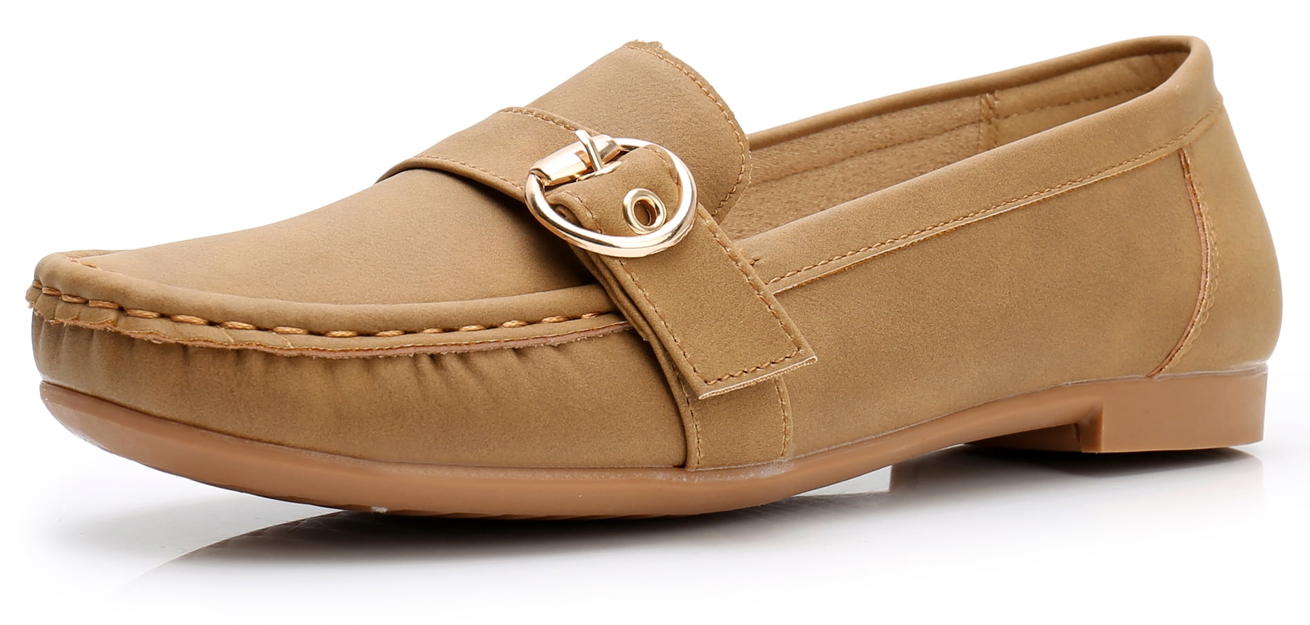 Chaussures Plates Mocassins Femme Eddie Bauer - Taille US 7 - Rose Cuir - Confortables