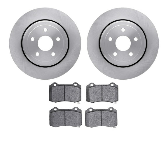 Dynamic Friction Company Rear Brake Rotors with 5000 Euro Ceramic Brake Pads 6602-42020