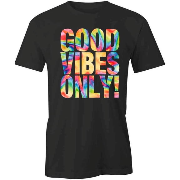 Good Vibes Only T-Shirt | Positive Vibes Black Tee Gift