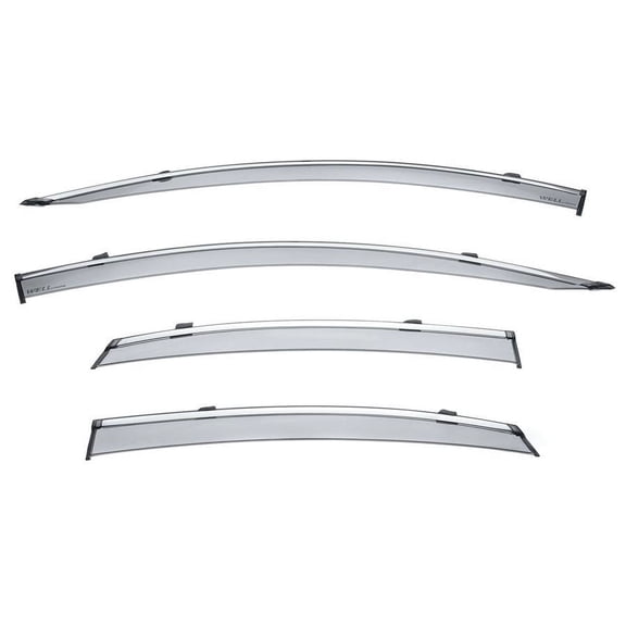 Wellvisors Side Window Visors Wind Deflectors Rain Guard With Chrome Trim for 2019 2020 2021 2022 2023 2024 Kia Forte Sedan 3-847KA022
