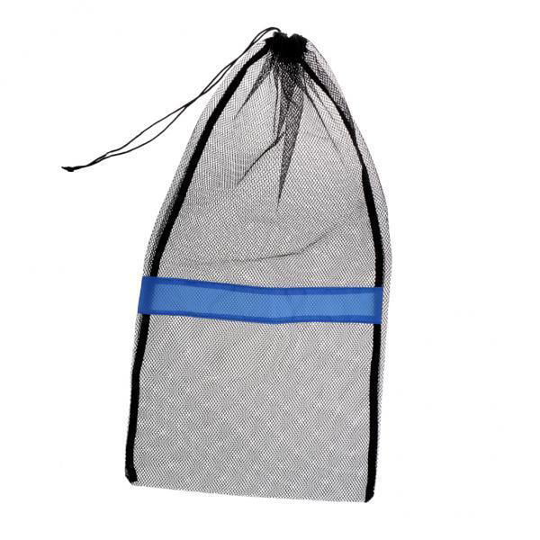 2x Mesh Drawstring Bag for Dive Snorkel Mask Fin Gogggle SCUBA Shell 9"x6.5" 