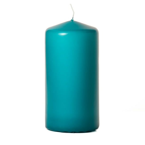 1 Pc 3x6 Mediterranean Blue Pillar Candles Unscented 3 in. diameterx6