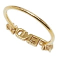 thumbnail image 5 of Pre-Owned Fendi Logo Ring #M Gold Plated Crystal Women's FENDI (Fair), 5 of 8