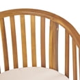 thumbnail image 5 of Christopher Knight Home 7-Piece Outdoor Acacia Wood Dining Set, Oval Table and Curved Back Chairs, Teak, 5 of 16