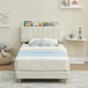 thumbnail image 4 of Qinaqin Full-Size Upholstered Platform Cama Frame con Bookcase cm de Alturaeadboard Velvet Mattress Foundation Alturaeavy- Profundidaduty Steel Support Legs Easy Assembly, 4 of 7