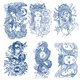 thumbnail image 1 of Tatuajes Geniales Espalda 6 Piezas Tinta Jugo Impermeable Semi Permanente para Mujeres Y Hombres, 1 of 9