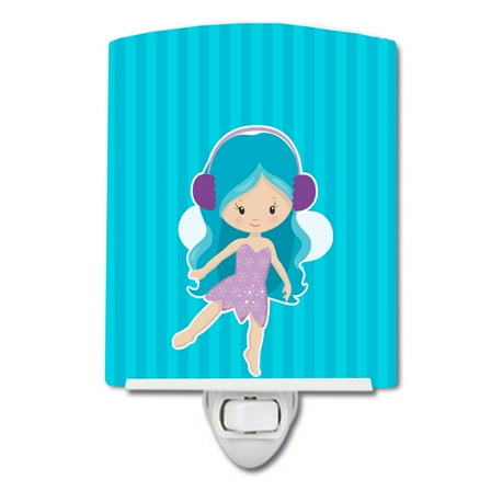 Blue Haired Fairy Ceramic Night Light