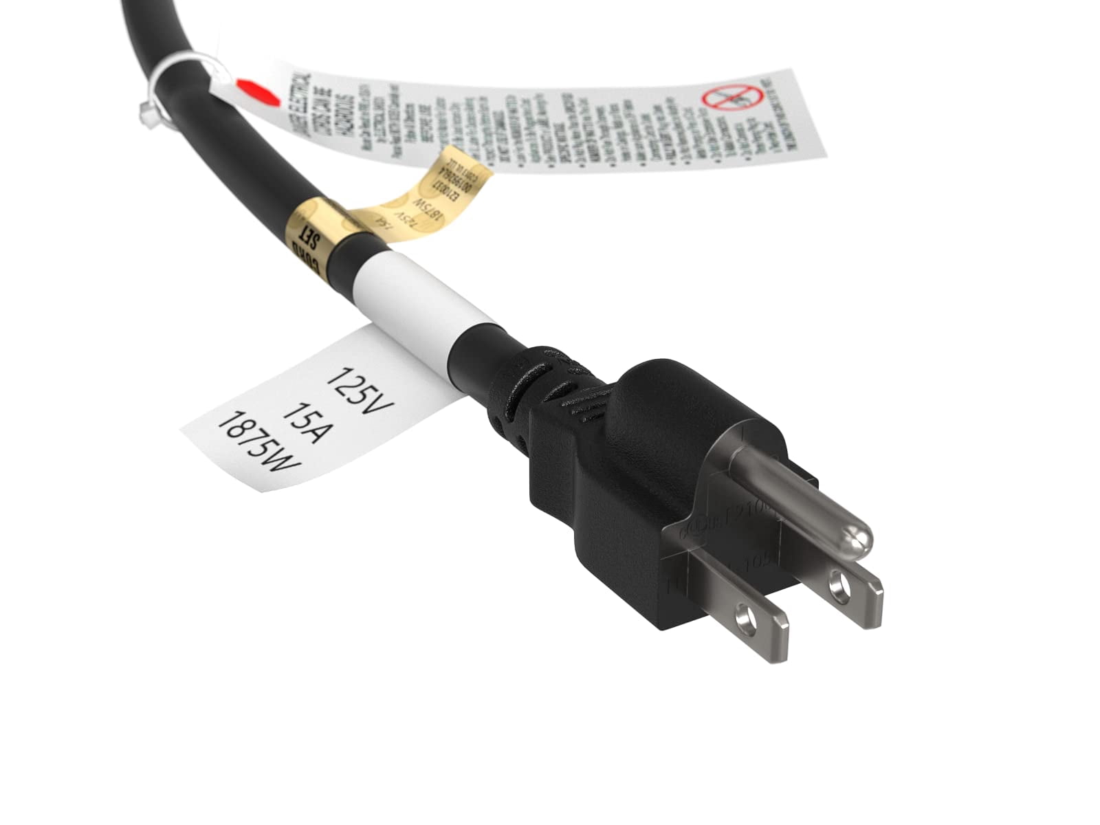 Cable Leader 36in 1 NEMA 5-15P to 3 NEMA 5-15R Power Extension Cord Splitter Cable 14 AWG