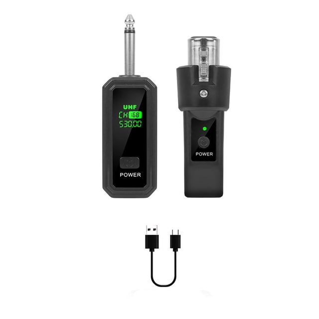 Wireless Audio Transmitter & Receiver Set, 8 Hour Battery Life for Performances, Ideal for Microphones and Instruments