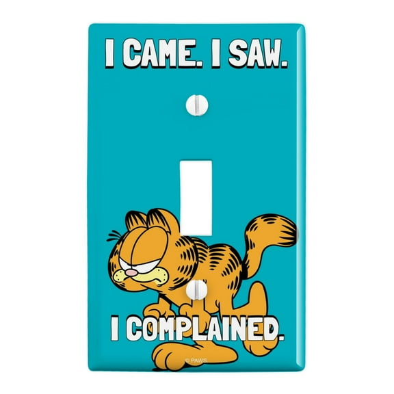 Garfield I Came. I Saw. I Complained. Plastic Wall Decor Toggle Light Switch Plate Cover
