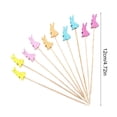 thumbnail image 3 of Weloille Easter Fruit Skewers Sturdy Wooden Multicolor Disposable 12cm for Party Bar Restaurant Decorations, 3 of 9