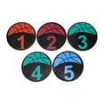 thumbnail image 1 of 5x marcadores de puntos de piso numerados, tapetes de entrenamiento de marcadores de puntos de baloncesto, marca de entrenamiento para práctica de, 1 of 8