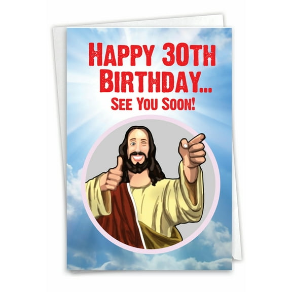 1 Funny Birthday Card with Envelope - See You Soon Milestones 30 C7235MBG