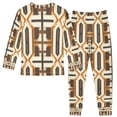 thumbnail image 2 of FORMRS Long Sleeve Top and Pants Pajama Set for Niños 2-Piece Sleepwear, Sizes 18M-8Y, Beige Geometric, 2 of 6