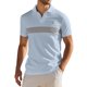 thumbnail image 1 of Blusa y camisa de manga corta con cuello vuelto para hombre, de verano, de color liso, con solapa, informal, de manga corta, 1 of 6