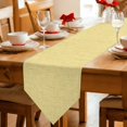 thumbnail image 2 of Lemon Yellow Table Runner Linen Burlap Table Runner 70 Inches Long Rustic Farmhouse Solid Color Dresser Scarves for Kitchen Island Coffee Dining Room Party Wedding Banquet Holiday Decoration 13"x70", 2 of 8