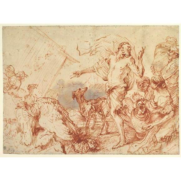 Noah Entering the Ark Poster Print by Giovanni Benedetto Castiglione (Il Grechetto) (Italian, Genoa 1609  �1664 Mantua) (18 x 24)