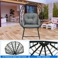 thumbnail image 2 of Uforic Gray Egg Chair with Stand & Cushioned Seat for Indoor & Outdoor Use, 2 of 6