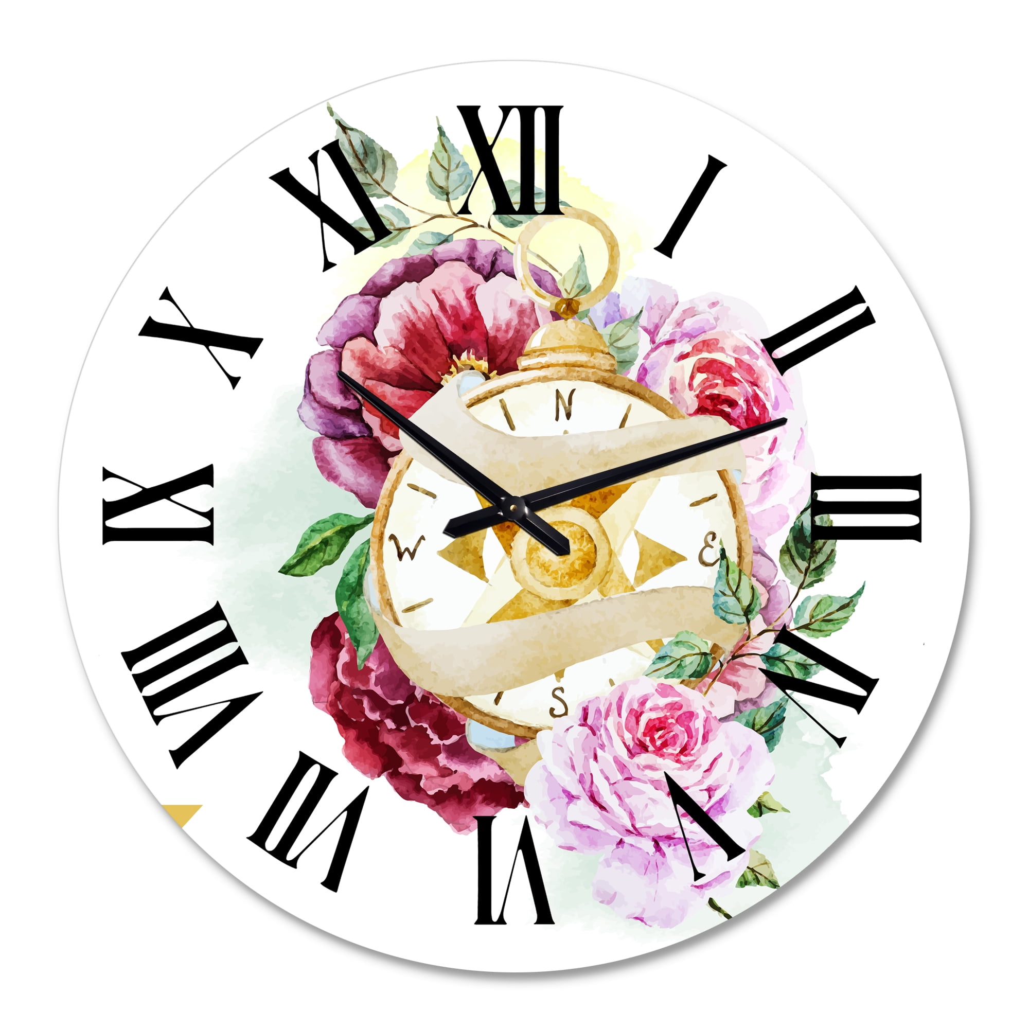 Designart 1 in Quartz Traditional Wall Clock