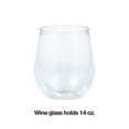 thumbnail image 2 of Party Central Stemless Wine Glasses - 3.75" - Clear - Club Pack of 24, 2 of 3
