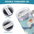 thumbnail image 5 of SKYSONIC Insulated Tumblers with Lids and Straws Handles 40oz Water Bottle Alpaca Animals Travel Mug Reusable Stainless Steel Thermos Vacuum, 5 of 7
