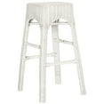 thumbnail image 2 of SAFAVIEH Percy 29" High Wicker Counterstool with Footrest, White Distress, 2 of 7