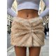 thumbnail image 4 of Minifalda de piel sintética para mujer, a la moda, informal, de color liso, de talle bajo, ideal para salir., 4 of 9