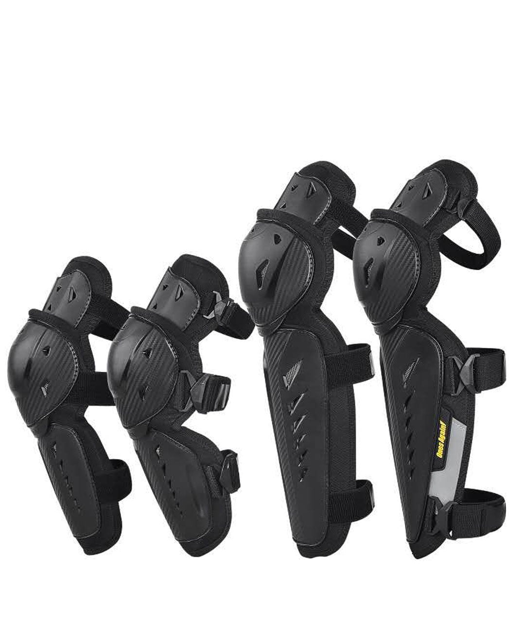 Knee and Shin Guards Motorcycle Protective Gear for Adults Hard